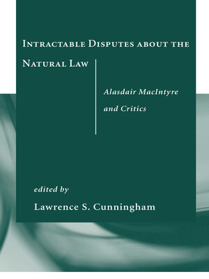 cover image of Intractable Disputes about the Natural Law